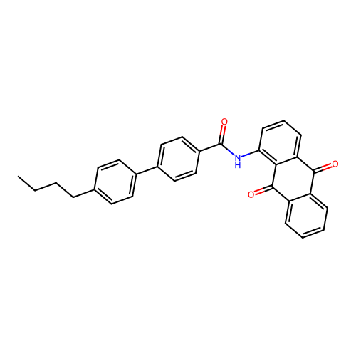 4'-Butyl-N-(9,10-dihydro-9,10-dioxo-1-anthracenyl)(1,1'-biphenyl)-4-carboxamide structure