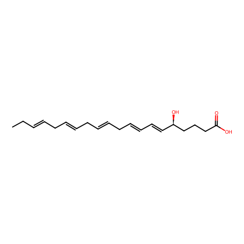 (5S)-5-Hydroxyicosa-6,8,11,14,17-pentaenoic acid structure