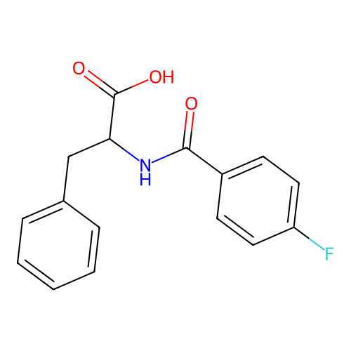 2-[(4-Fluorobenzoyl)amino]-3-phenylpropanoic acid structure