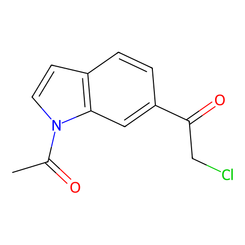Ethanone, 1-(1-acetyl-1H-indol-6-yl)-2-chloro- structure