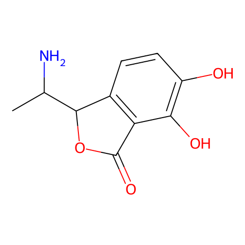 Phthalide, 3-(1-aminoethyl)-6,7-dihydroxy- structure