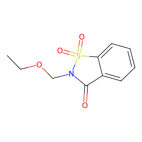 2-(Ethoxymethyl)-1H-1lambda~6~,2-benzothiazole-1,1,3(2H)-trione structure