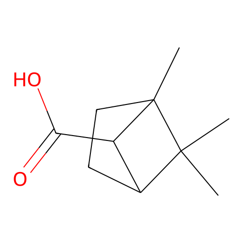 1,6,6-Trimethylbicyclo(2.1.1)hexane-5-carboxylic acid structure