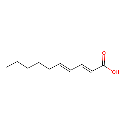 2,4-Decadienoic acid, (2E,4E)- structure