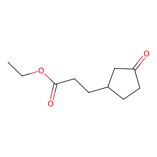 Cyclopentanepropanoic acid, 3-oxo-, ethyl ester structure