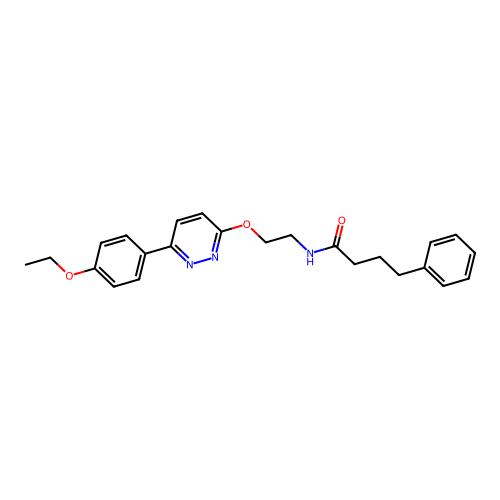 N-(2-((6-(4-ethoxyphenyl)pyridazin-3-yl)oxy)ethyl)-4-phenylbutanamide structure