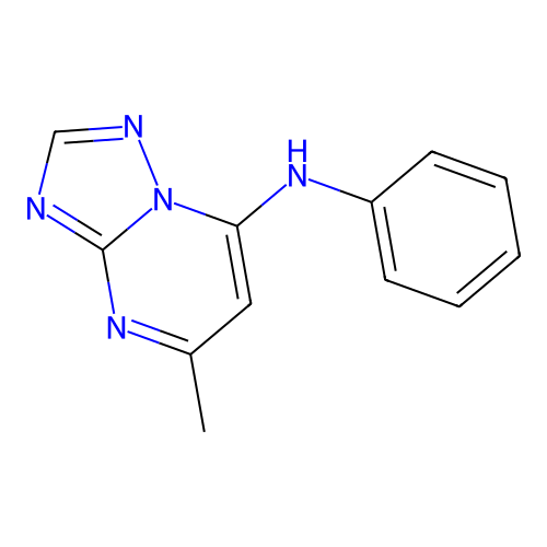 5-methyl-N-phenyl-[1,2,4]triazolo[1,5-a]pyrimidin-7-amine structure