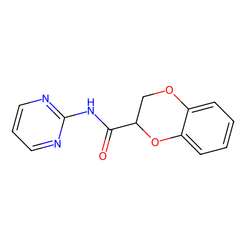 N-(pyrimidin-2-yl)-2,3-dihydro-1,4-benzodioxine-2-carboxamide structure
