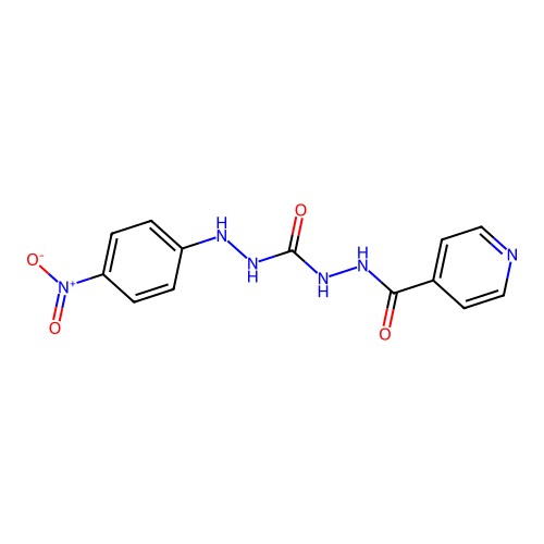 N'-[2-(4-Nitrophenyl)hydrazinecarbonyl]pyridine-4-carbohydrazide structure