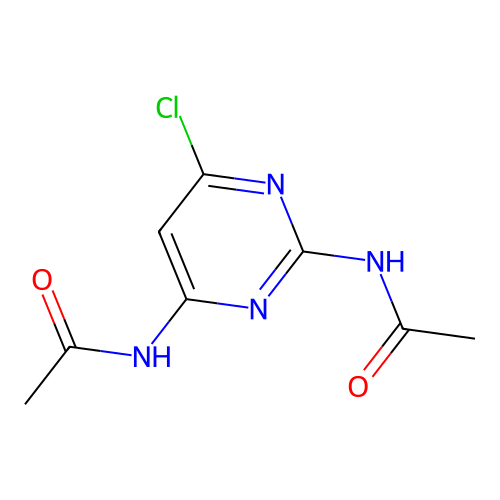 N-(2-acetamido-6-chloropyrimidin-4-yl)acetamide structure