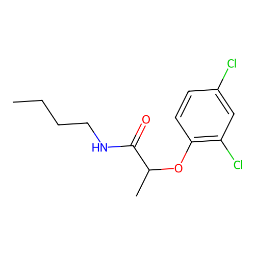 N-butyl-2-(2,4-dichlorophenoxy)propanamide structure