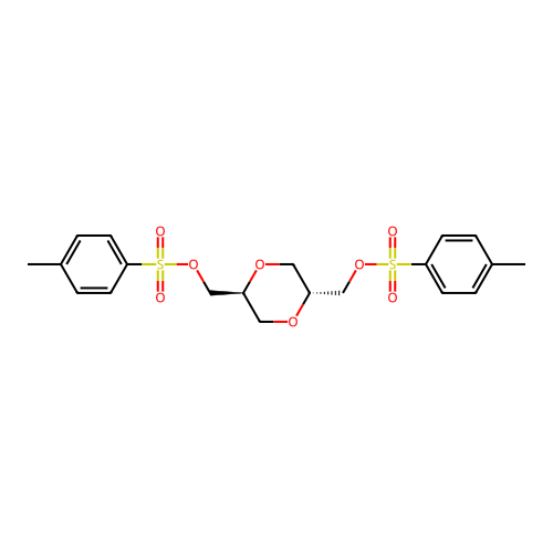(2r,5s)-1,4-Dioxane-2,5-diyldimethanediyl bis(4-methylbenzenesulfonate) structure