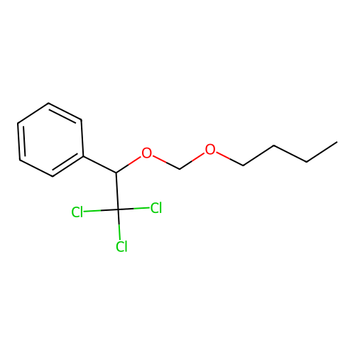 [1-(Butoxymethoxy)-2,2,2-trichloroethyl]benzene structure