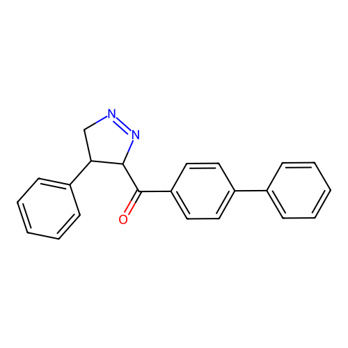 (4-phenyl-4,5-dihydro-3H-pyrazol-3-yl)-(4-phenylphenyl)methanone structure