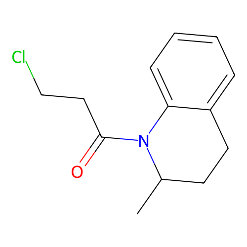 3-chloro-1-(2-methyl-3,4-dihydro-2H-quinolin-1-yl)propan-1-one structure