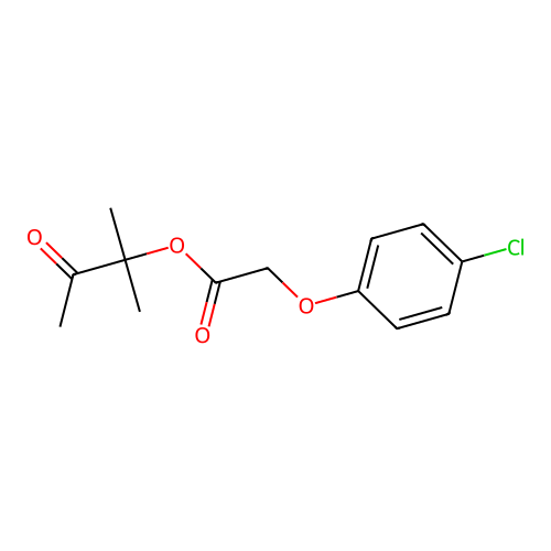 (2-Methyl-3-oxobutan-2-yl) 2-(4-chlorophenoxy)acetate structure