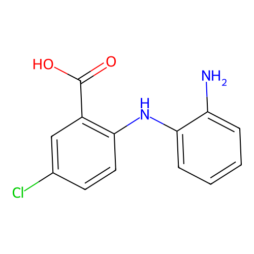 N-(o-Aminophenyl)-5-chloroanthranilic acid structure