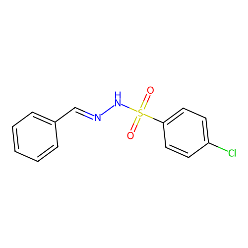 N-(benzylideneamino)-4-chlorobenzenesulfonamide structure