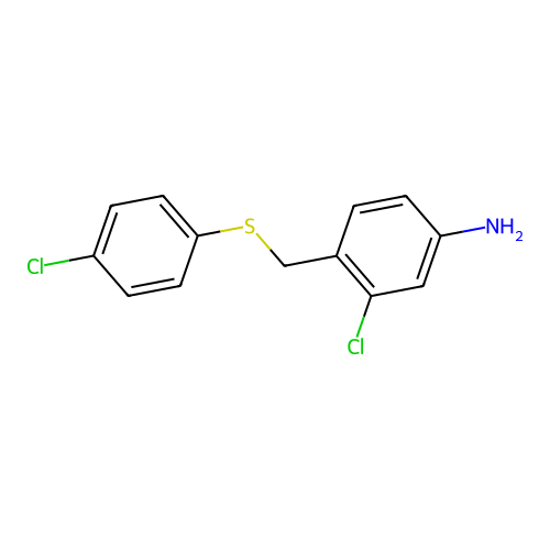 3-Chloro-4-{[(4-chlorophenyl)sulfanyl]methyl}aniline structure