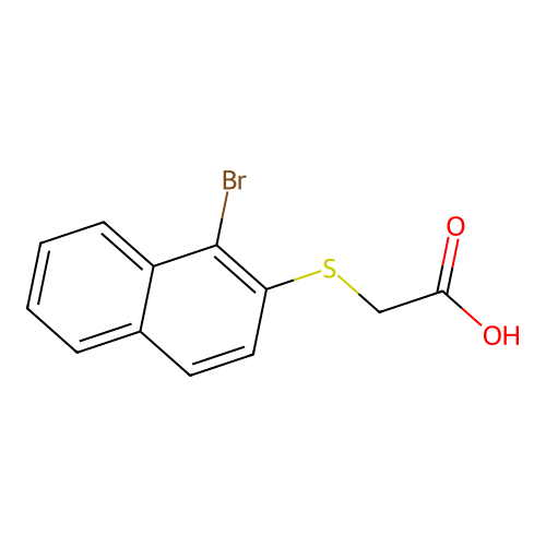 2-(1-Bromonaphthalen-2-yl)sulfanylacetic acid structure