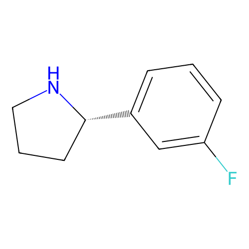 (S)-2-(3-Fluorophenyl)pyrrolidine structure