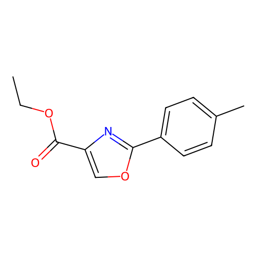 2-P-Tolyl-oxazole-4-carboxylic acid ethyl ester structure