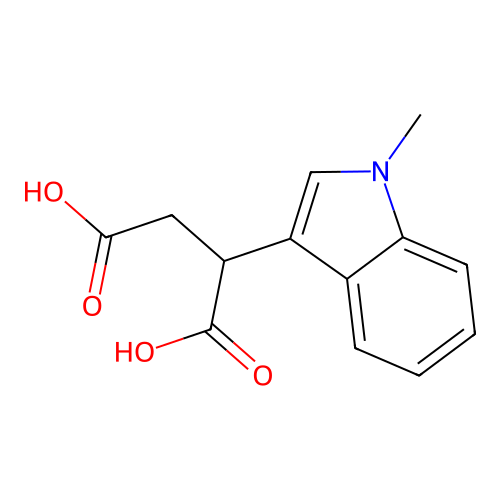 2-(1-methyl-1H-indol-3-yl)succinic acid structure