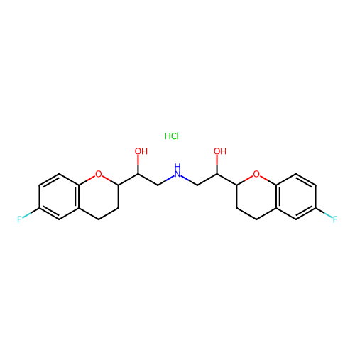 2,2'-Azanediylbis(1-(6-fluorochroman-2-yl)ethanol) hydrochloride structure