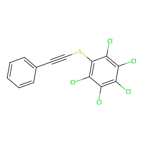 1,2,3,4,5-Pentachloro-6-(2-phenylethynylsulfanyl)benzene structure