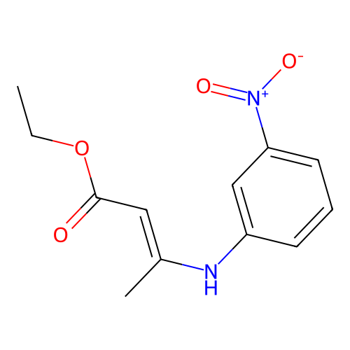 Ethyl 3-(3-nitroanilino)but-2-enoate structure