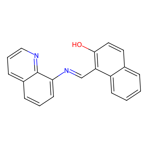 2-Naphthalenol, 1-[(8-quinolinylimino)methyl]- structure