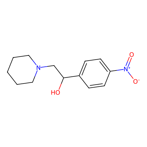 1-(4-Nitrophenyl)-2-(piperidin-1-yl)ethanol structure