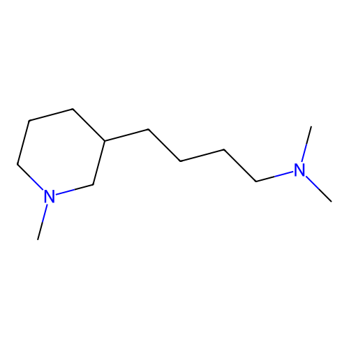 Piperidine, 3-(4-(dimethylamino)butyl)-1-methyl- structure
