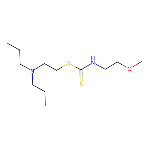 2-(Dipropylamino)ethyl (2-methoxyethyl)carbamodithioate structure