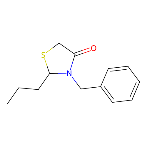 3-Benzyl-2-propyl-1,3-thiazolidin-4-one structure