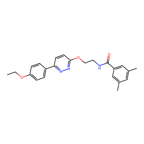 N-(2-{[6-(4-ethoxyphenyl)pyridazin-3-yl]oxy}ethyl)-3,5-dimethylbenzamide structure