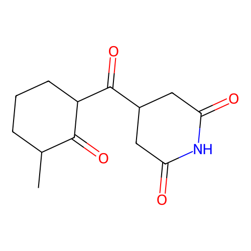 Glutarimide, 3-[(3-methyl-2-oxocyclohexyl)carbonyl]- structure