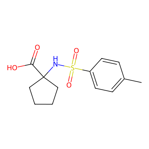 1-[(4-Methylphenyl)sulfonylamino]cyclopentane-1-carboxylic acid structure