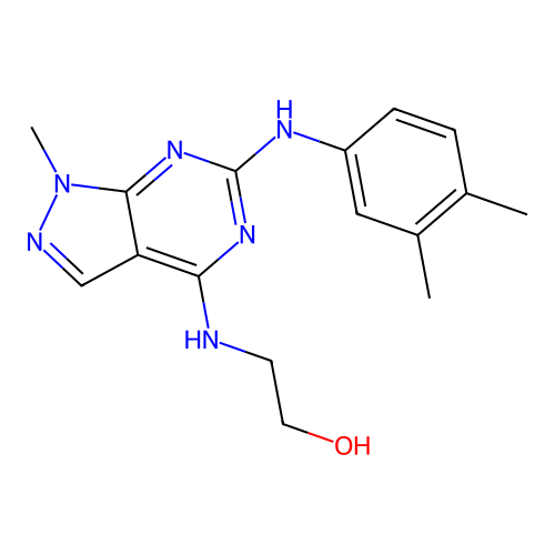 2-[[6-(3,4-Dimethylanilino)-1-methylpyrazolo[3,4-d]pyrimidin-4-yl]amino]ethanol structure