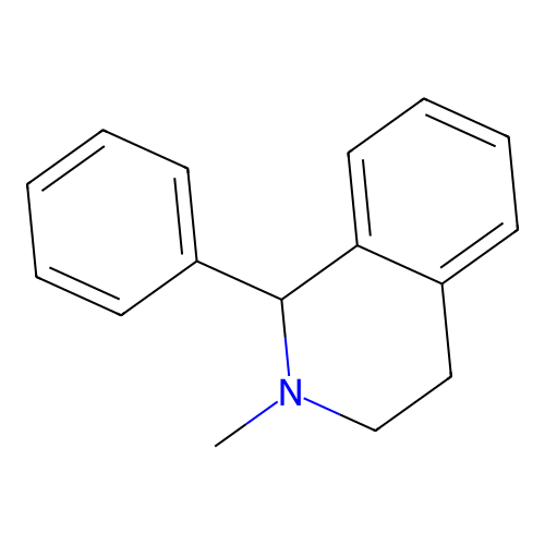 1,2,3,4-Tetrahydro-2-methyl-1-phenylisoquinoline structure