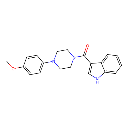1H-indol-3-yl-[4-(4-methoxyphenyl)piperazin-1-yl]methanone structure
