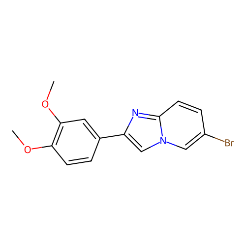 6-Bromo-2-(3,4-dimethoxyphenyl)imidazo[1,2-a]pyridine structure