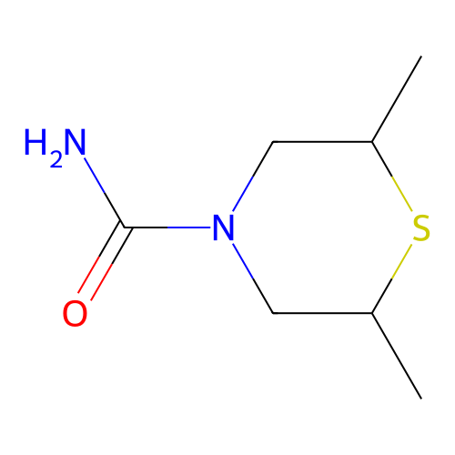 2,6-Dimethylthiomorpholine-4-carboxamide structure