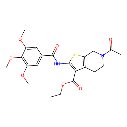 ethyl 6-acetyl-2-(3,4,5-trimethoxybenzamido)-4,5,6,7-tetrahydrothieno[2,3-c]pyridine-3-carboxylate structure
