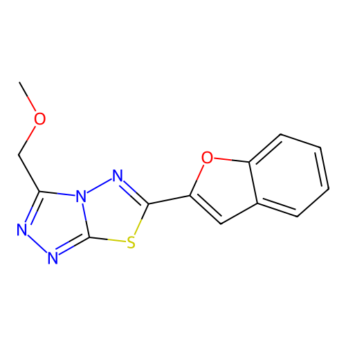 6-(1-Benzofuran-2-yl)-3-(methoxymethyl)[1,2,4]triazolo[3,4-b][1,3,4]thiadiazole structure