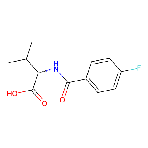 (2S)-2-[(4-fluorophenyl)formamido]-3-methylbutanoic acid structure