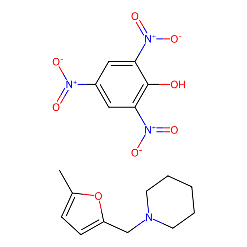 1-[(5-Methylfuran-2-yl)methyl]piperidine;2,4,6-trinitrophenol structure