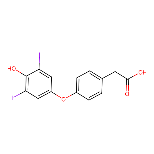 [4-(4-Hydroxy-3,5-diiodophenoxy)phenyl]acetic acid structure