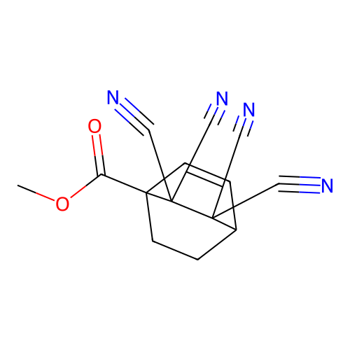 Methyl 5,5,6,6-tetracyanobicyclo[2.2.2]oct-2-ene-1-carboxylate structure