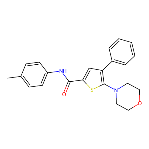 N-(4-Methylphenyl)-5-(morpholin-4-YL)-4-phenylthiophene-2-carboxamide structure